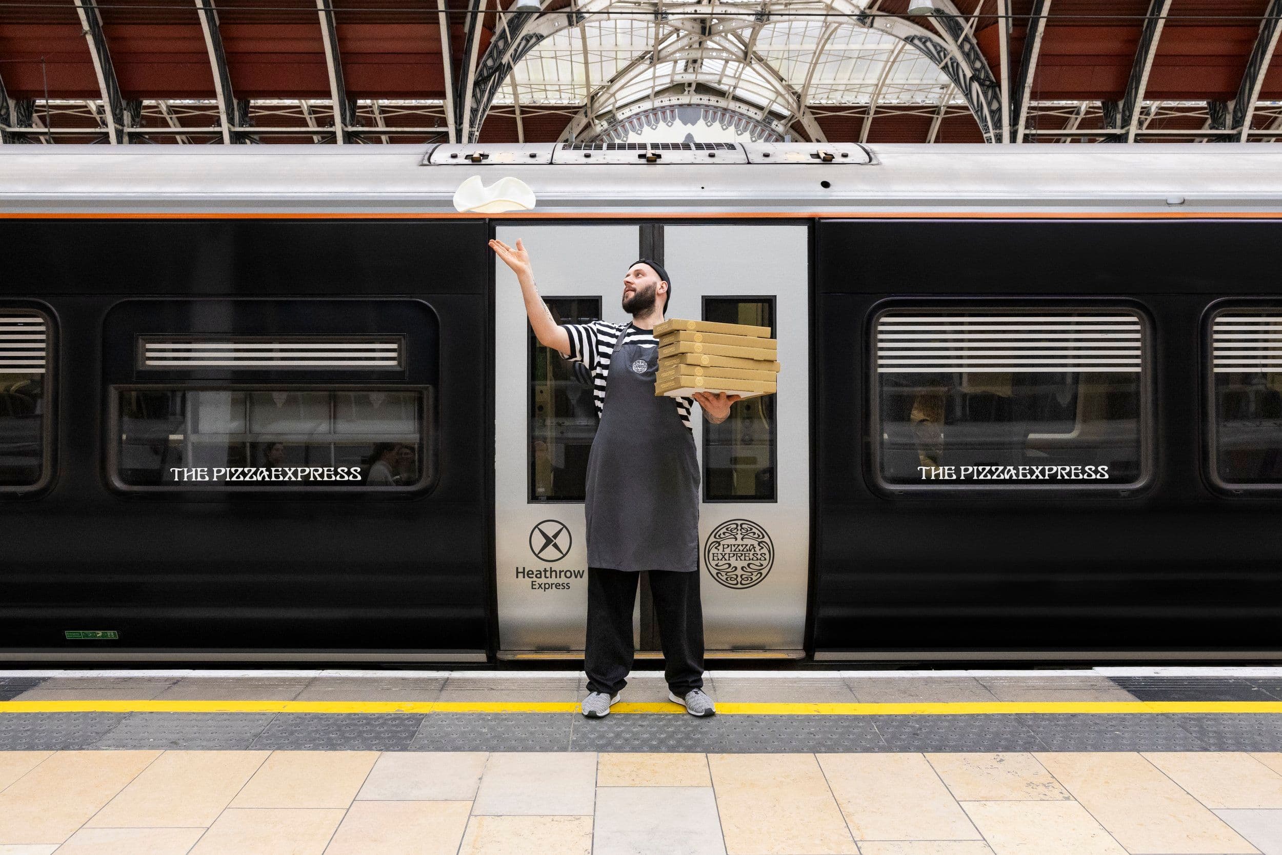 Image from “Heathrow Express launches world’s first moving pizzeria”