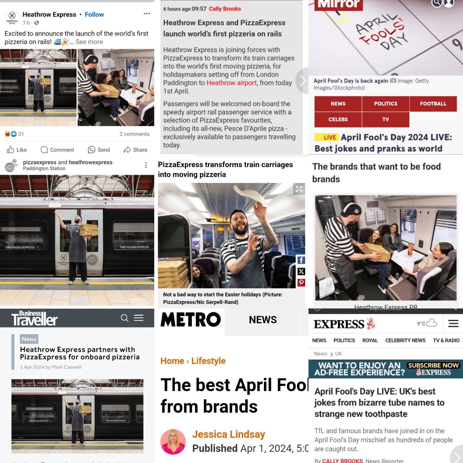 Image from “Heathrow Express launches world’s first moving pizzeria”